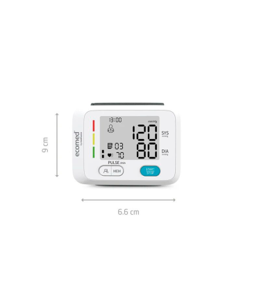 Tensiometro de muneca medisana ecomed automatico con memoria dual y detector de arritmias