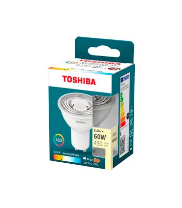 Foco led toshiba essential gu10 55w luz neutra 4000k