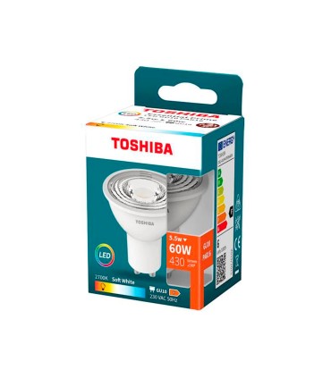 Foco led toshiba essential gu10 55w luz calida 2700k