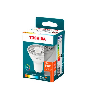 Foco led toshiba essential gu10 45w luz calida 2700k