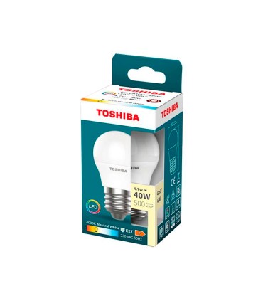 Bombilla led toshiba essential g45 e27 47w luz neutra 4000k