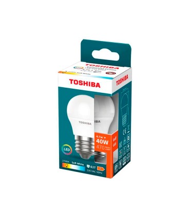 Bombilla led toshiba essential g45 e27 47w luz calida 2700k