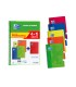 Bloc espiral oxford tapa blanda folio 80 hojas 90gr cuadro 4 mm colores vivos pack de 41