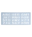 Plantilla rotulacion 1585 letras y numeros de 15 mm