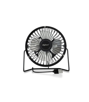 Ventilador sobremesa avant 3w diametro 100 mm alimentacion usb longitud cable 1 mt color negro