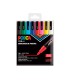 Rotulador uni posca pc 3m marcador de pintura punta conica 09 13 mm estuche de 8 unidades colores basicos